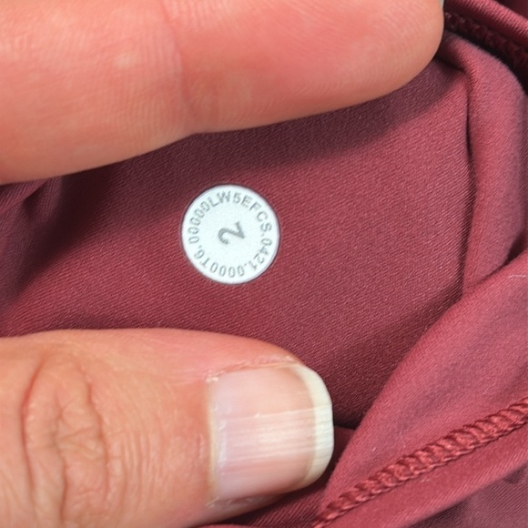 Lululemon Fast and Free High-Rise Tight 25" *Brushed Nulux Mulled Wine - Picture 6 of 6